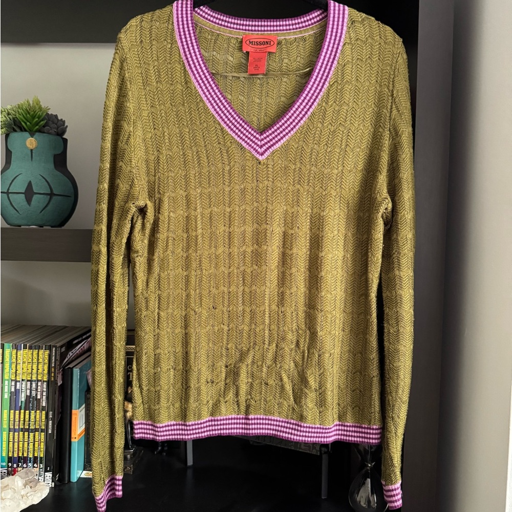 RARE! Missoni for Target Green and Purple Knit Sweater - XL